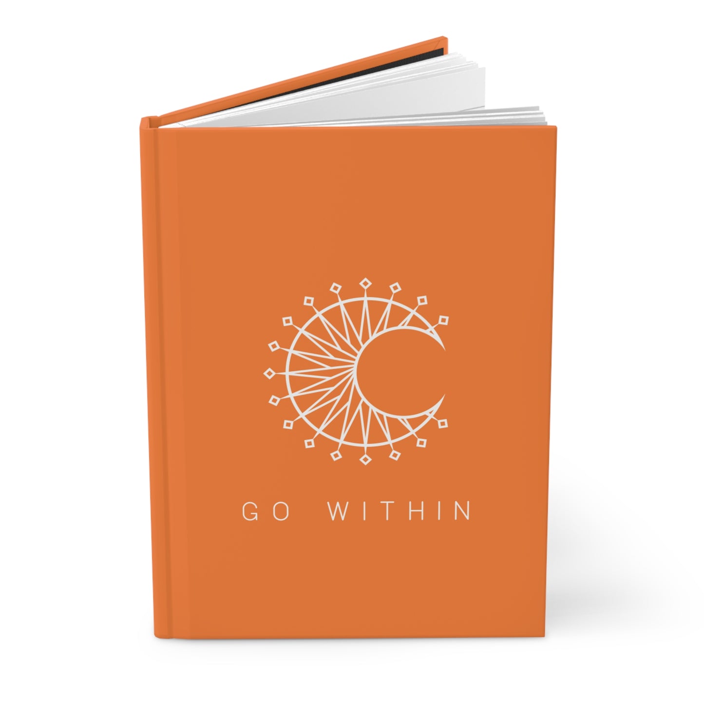 Inspirational Hardcover Journal - Go Within, Reflect, Writing Notebook, Self-Care Journal, Gift for Artists, Mindfulness Journal