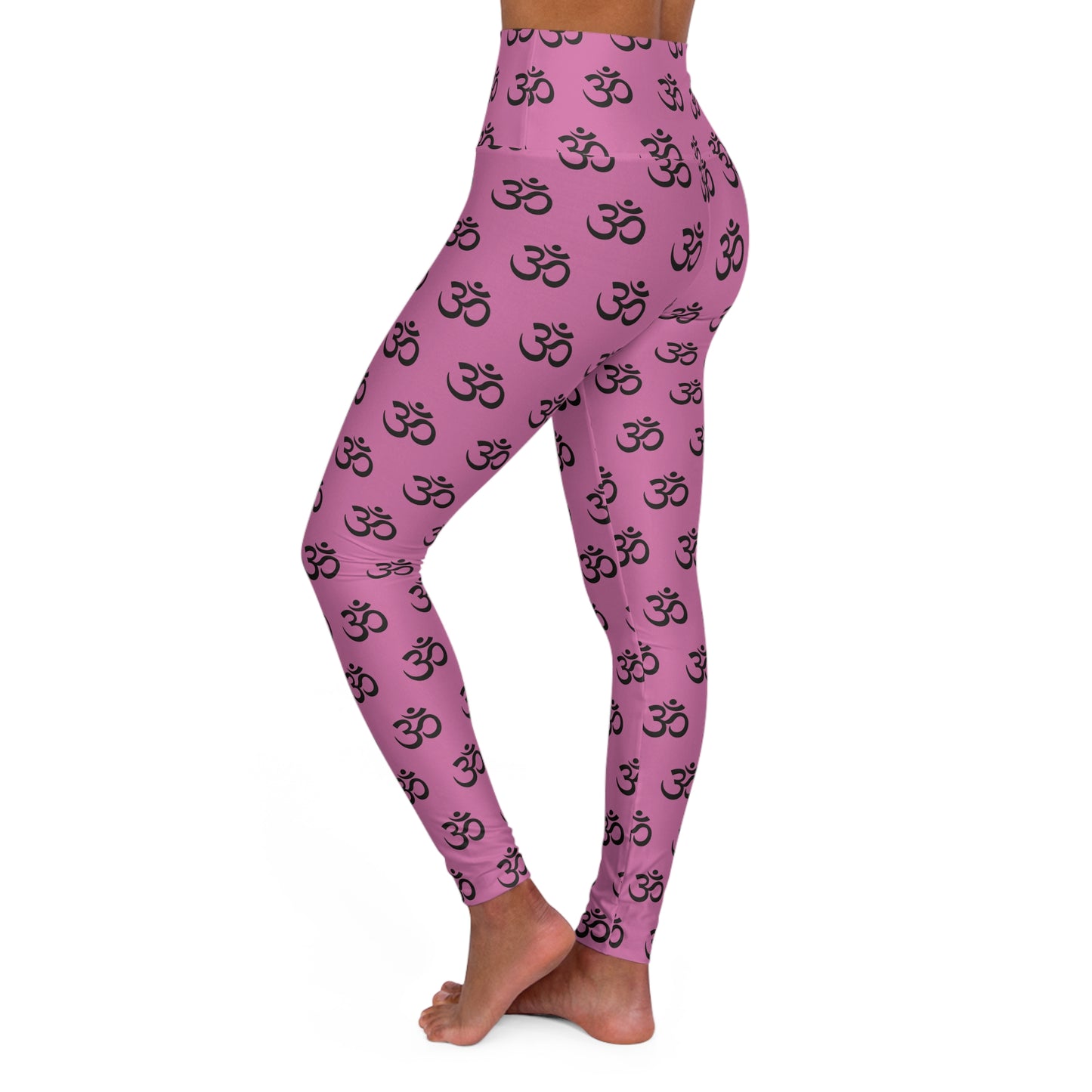 Om Symbol High Waisted Yoga Leggings, Stylish Activewear, Fitness Apparel, Yoga Outfit, Gift for Yogis, Mindfulness Exercise