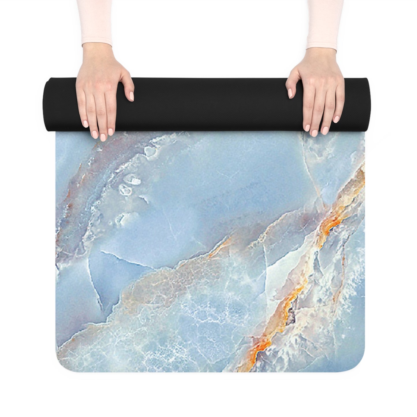 Vibrant Rubber Yoga Mat with stone look design, Eco-Friendly Fitness Mat, Exercise Mat, Yoga Accessories, Home Workout Equipment
