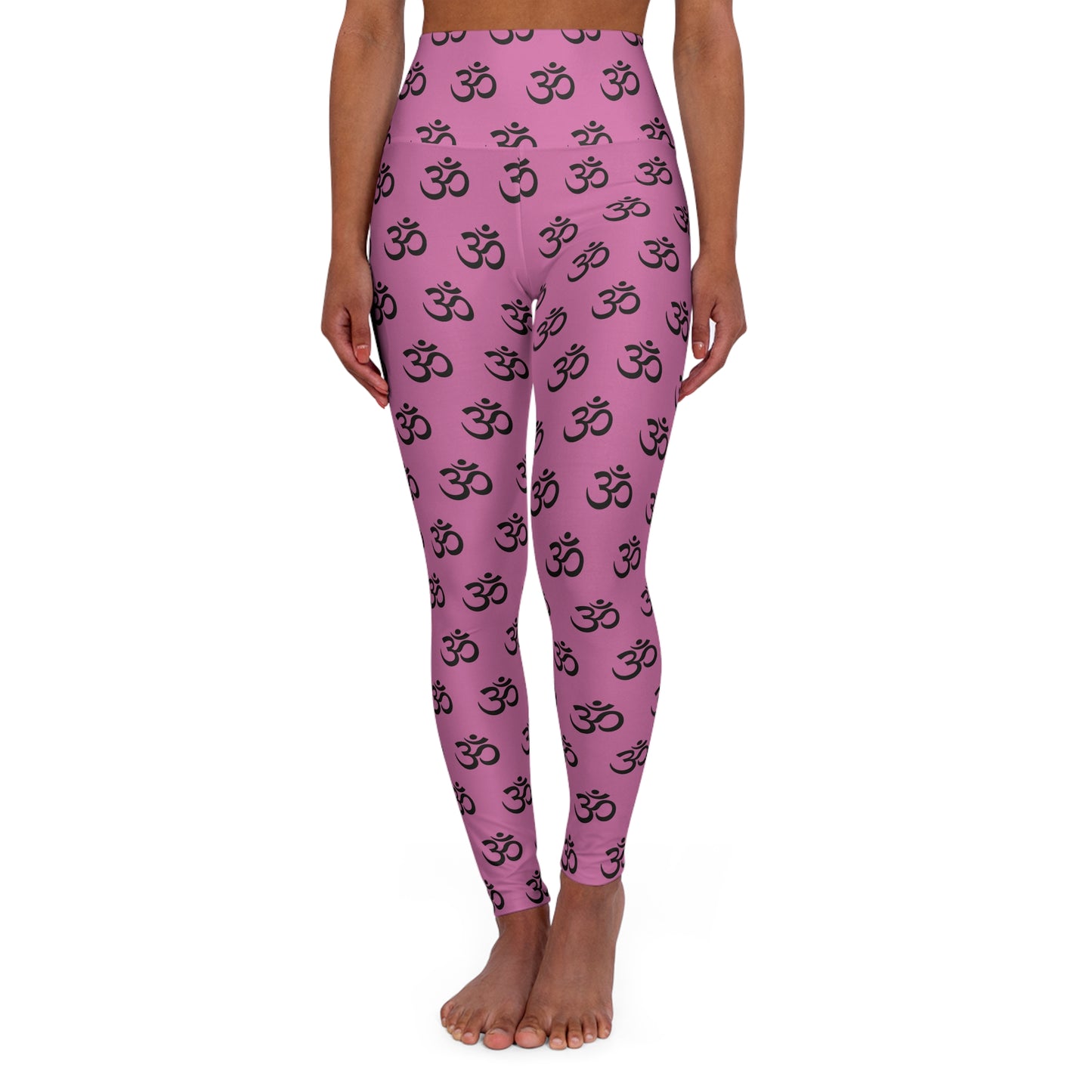 Om Symbol High Waisted Yoga Leggings, Stylish Activewear, Fitness Apparel, Yoga Outfit, Gift for Yogis, Mindfulness Exercise