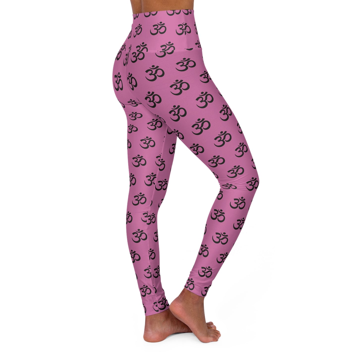 Om Symbol High Waisted Yoga Leggings, Stylish Activewear, Fitness Apparel, Yoga Outfit, Gift for Yogis, Mindfulness Exercise