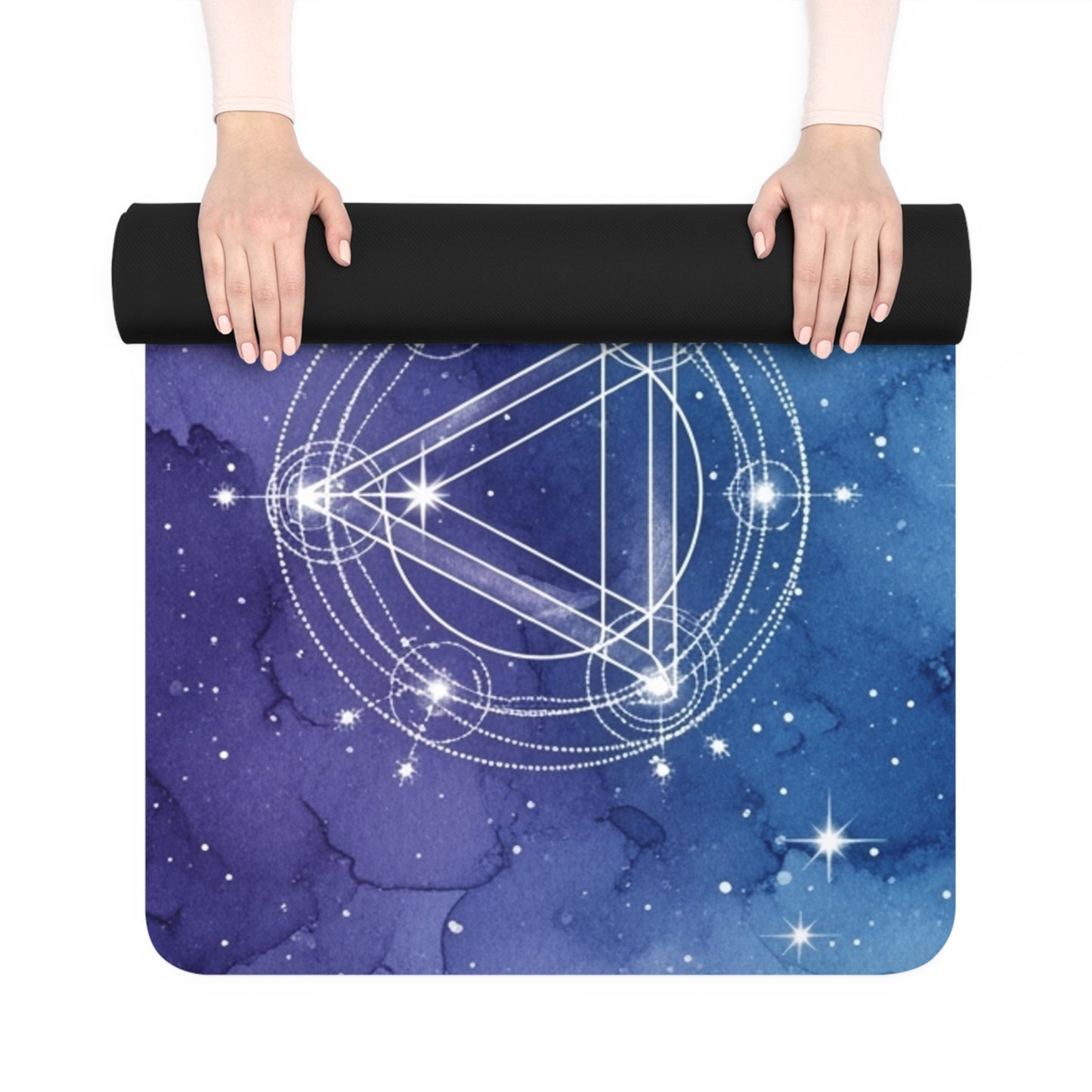 Sacred Geometry Yoga Mat, Eco friendly, Non-Slip Exercise Mat, Fitness Gift, Yoga Essentials for Home Gym, Green Yoga Accessory