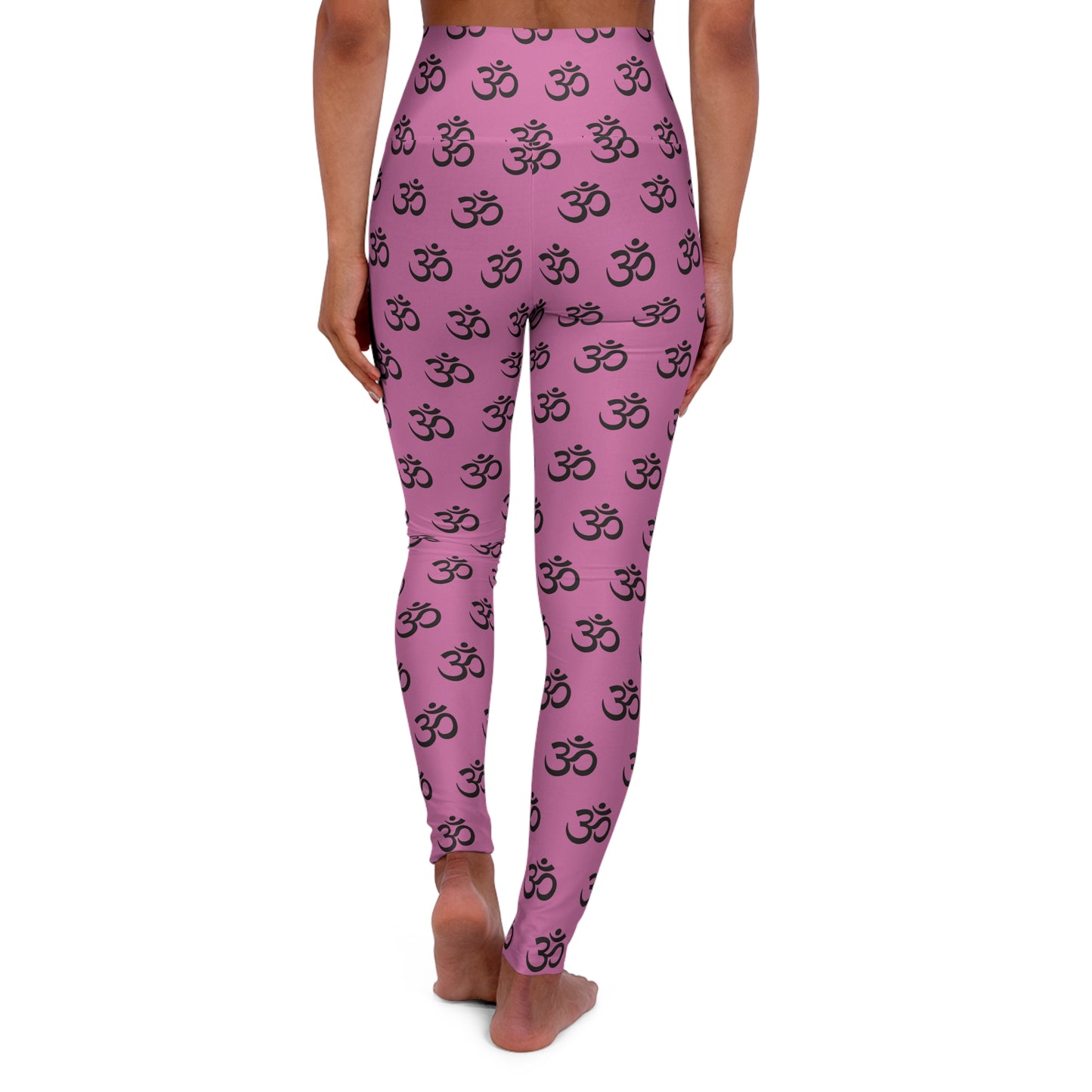 Om Symbol High Waisted Yoga Leggings, Stylish Activewear, Fitness Apparel, Yoga Outfit, Gift for Yogis, Mindfulness Exercise