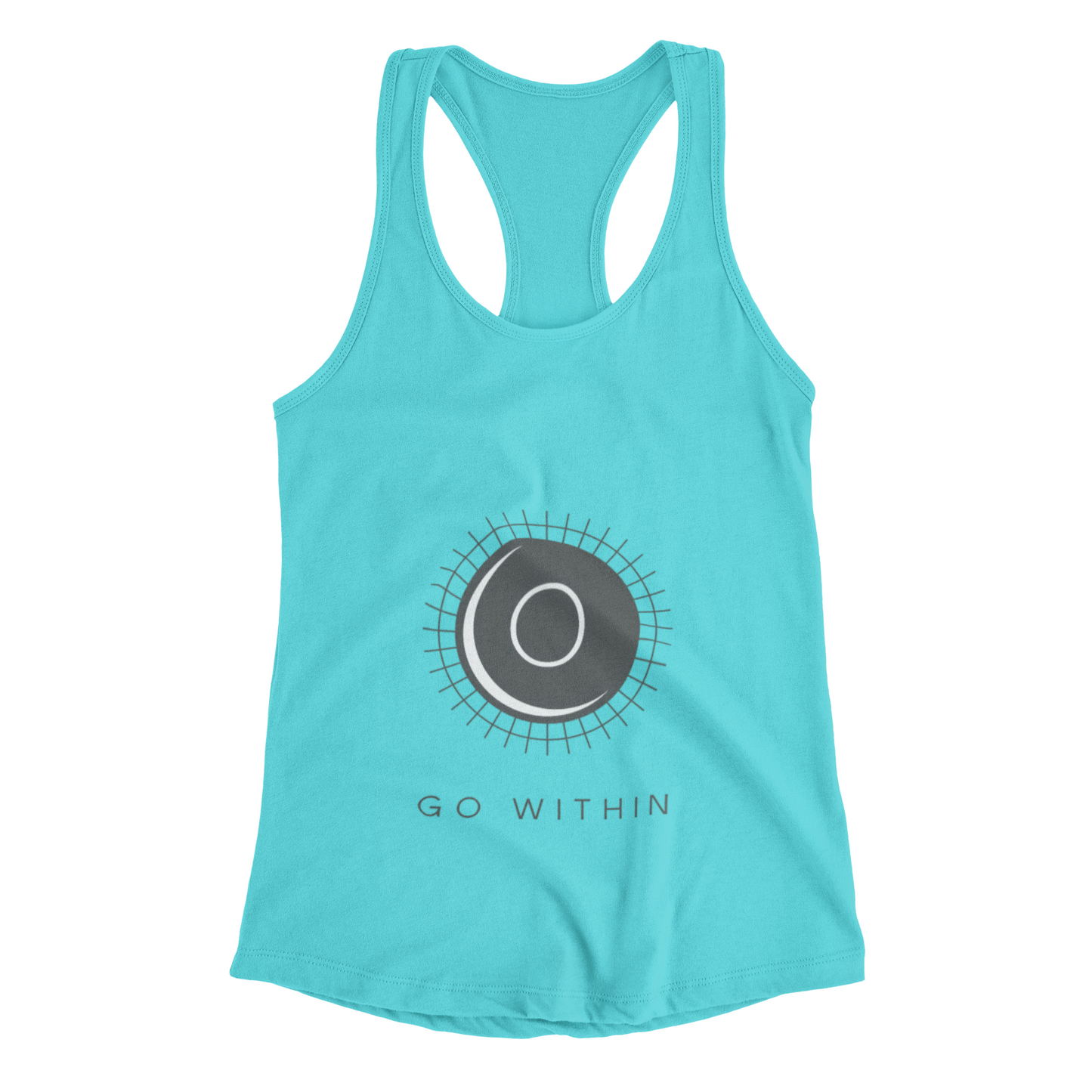 Go Within Women's Racerback Tank, Yoga Top, Workout Shirt, Motivational Apparel, Summer Activewear, Gift for Her