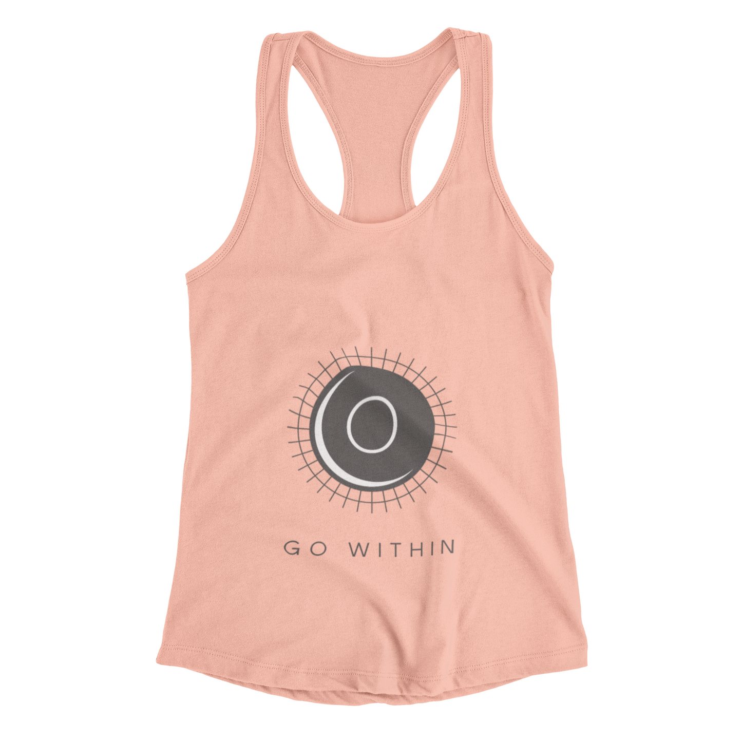 Go Within Women's Racerback Tank, Yoga Top, Workout Shirt, Motivational Apparel, Summer Activewear, Gift for Her