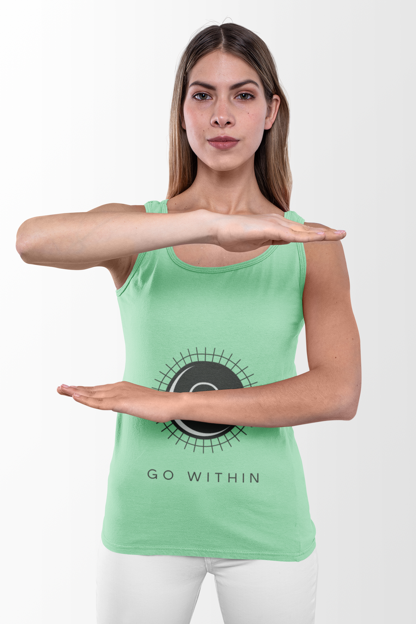 Go Within Women's Racerback Tank, Yoga Top, Workout Shirt, Motivational Apparel, Summer Activewear, Gift for Her