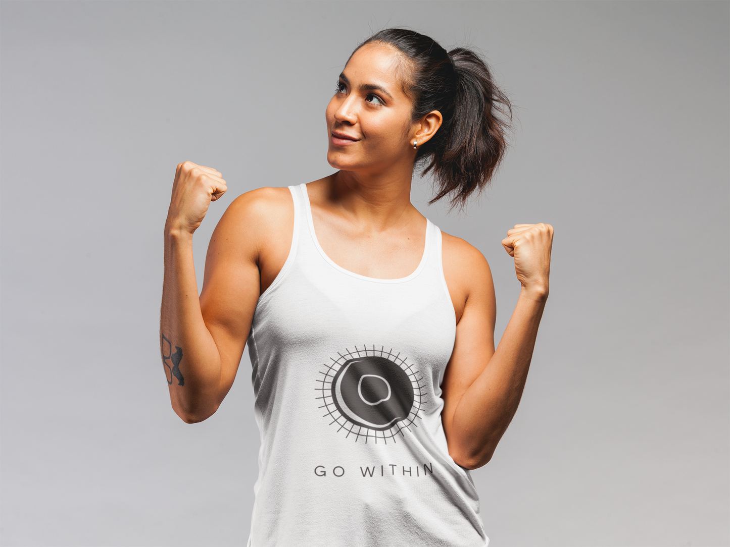 Go Within Women's Racerback Tank, Yoga Top, Workout Shirt, Motivational Apparel, Summer Activewear, Gift for Her