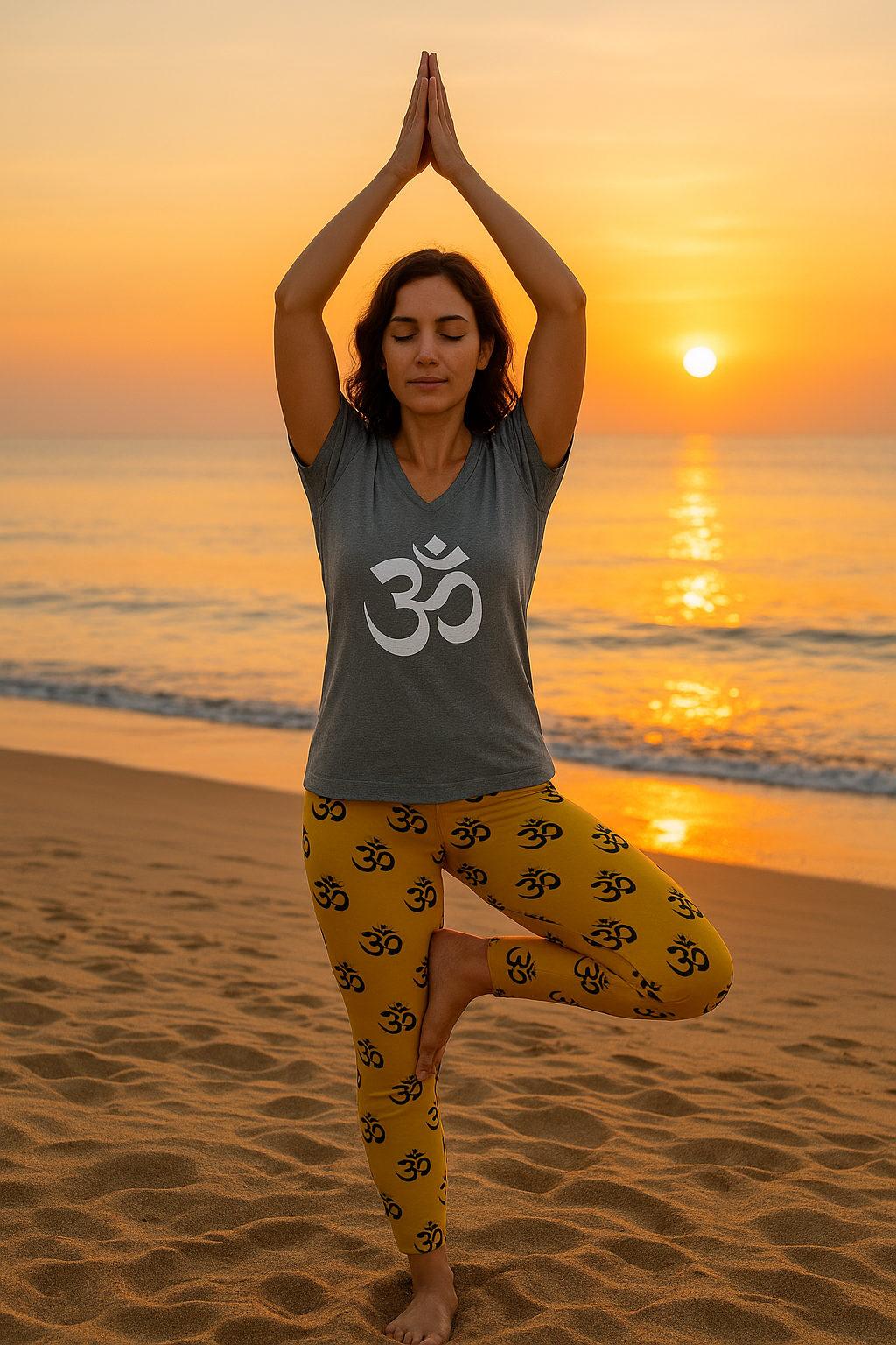 Om Symbol Unisex V-Neck Tee | Spiritual Shirt for Yoga, Meditation, Namaste, Mindfulness, and Gift for Him or Her