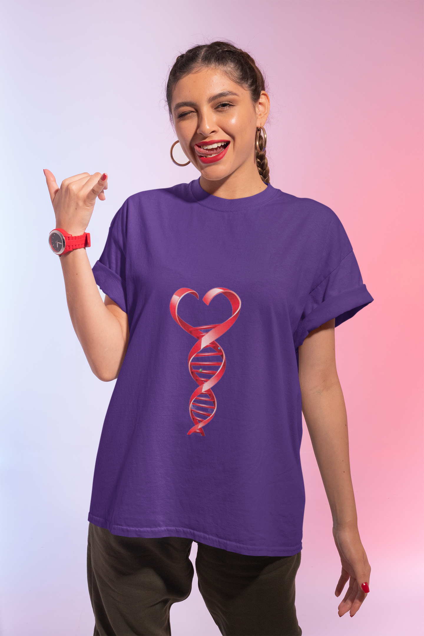 Women's DNA Heart Favorite Tee - Heart DNA Shirt, Gift for Her, Science Enthusiast, Birthday Gift, Valentine’s Day Top
