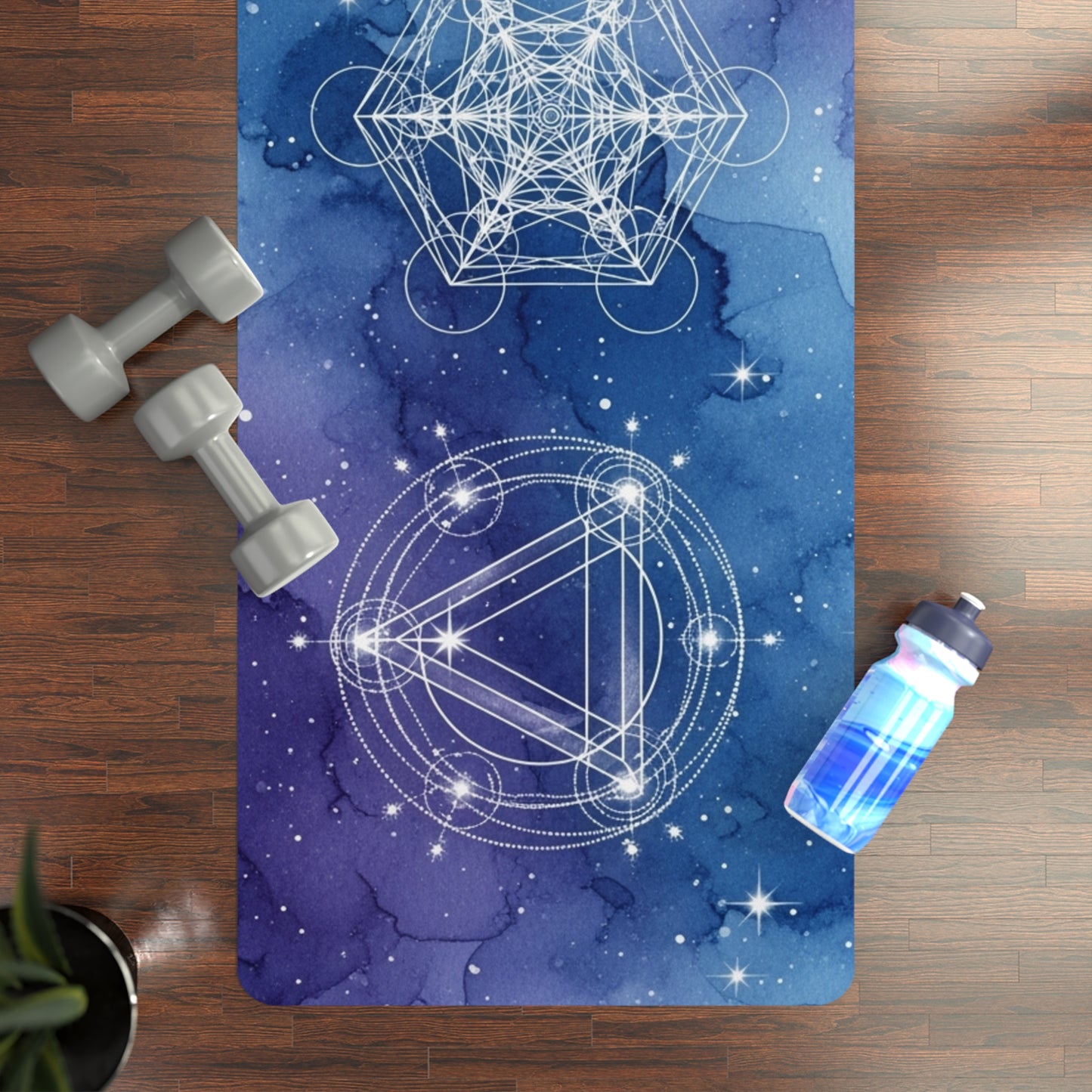 Sacred Geometry Yoga Mat, Eco friendly, Non-Slip Exercise Mat, Fitness Gift, Yoga Essentials for Home Gym, Green Yoga Accessory