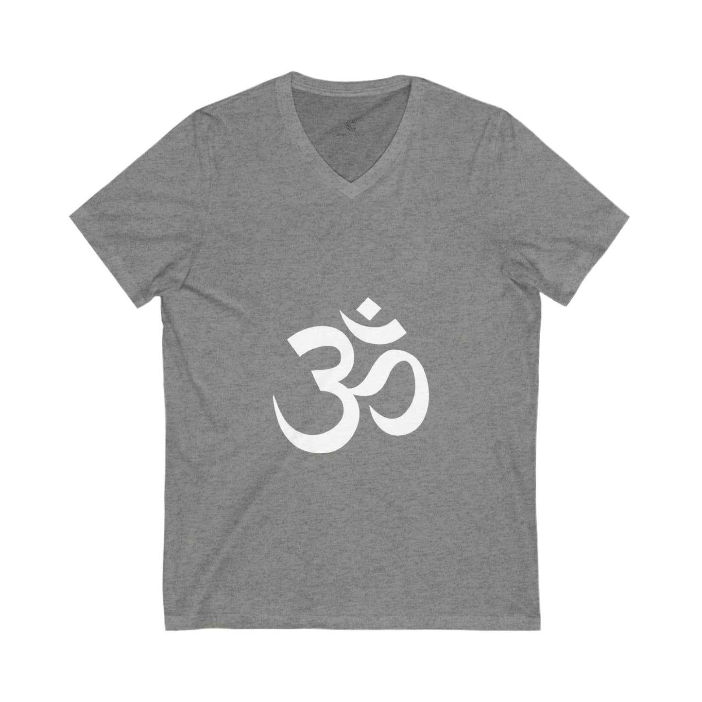 Om Symbol Unisex V-Neck Tee | Spiritual Shirt for Yoga, Meditation, Namaste, Mindfulness, and Gift for Him or Her