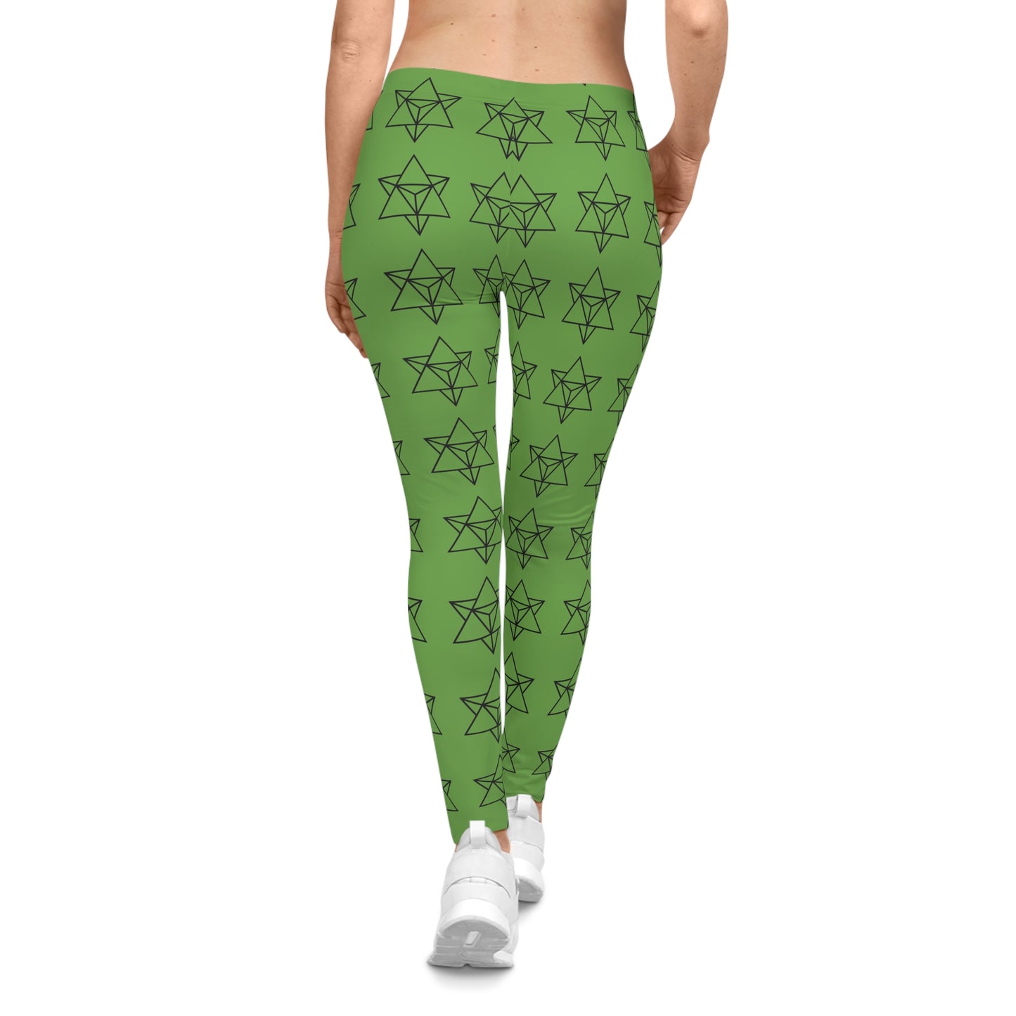 Merkabah Yoga Leggings – Spiritual Activewear for Meditation & Movement, Patterned Women's Casual Leggings, Gym Wear, Yoga Pants, Everyday Comfort, Gift for Her