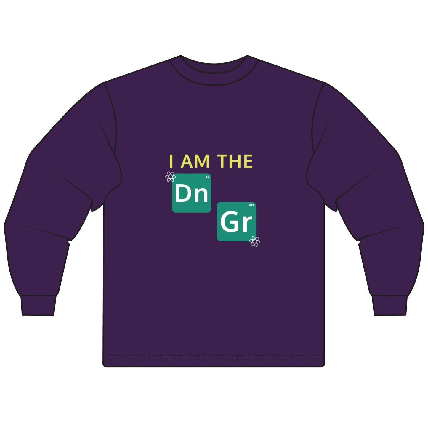 Geeky Unisex Long Sleeve T-Shirt - I Am the Danger, Science Apparel, Gift for Nerds, Funny Chemistry Tee, Casual Wear, Birthday Present