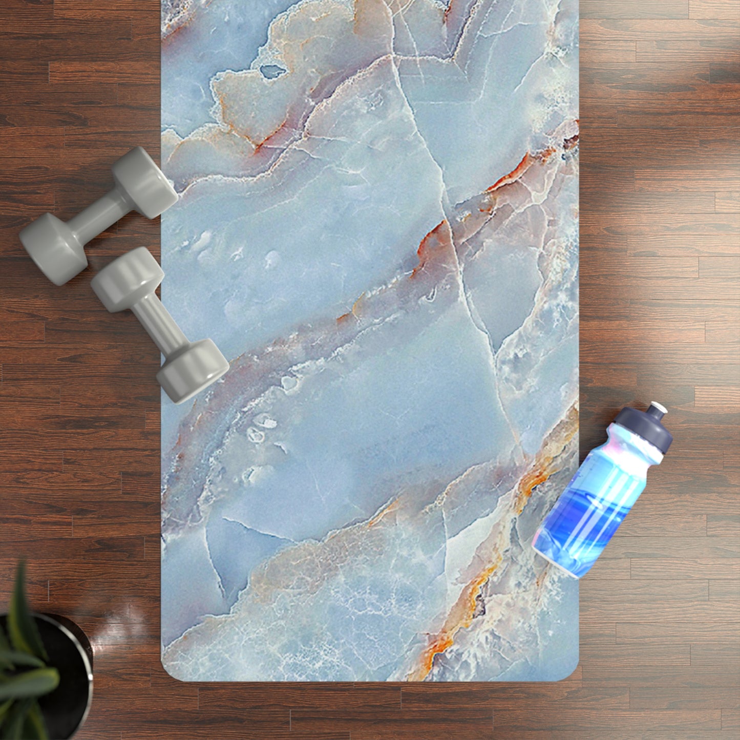Vibrant Rubber Yoga Mat with stone look design, Eco-Friendly Fitness Mat, Exercise Mat, Yoga Accessories, Home Workout Equipment