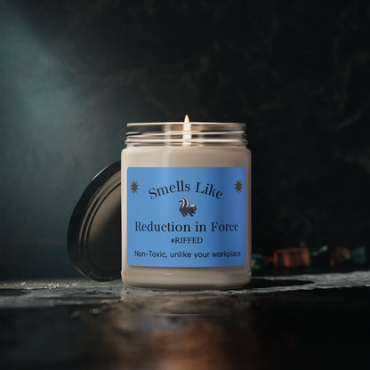 Humorous Candle | Smells Like Reduction in Force | Non-Toxic, Perfect Gift for Coworkers, Office Decor