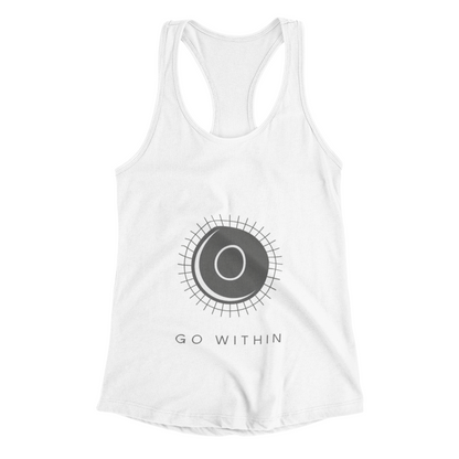 Go Within Women's Racerback Tank, Yoga Top, Workout Shirt, Motivational Apparel, Summer Activewear, Gift for Her