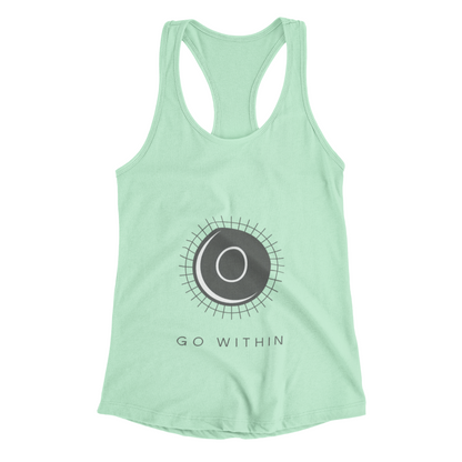 Go Within Women's Racerback Tank, Yoga Top, Workout Shirt, Motivational Apparel, Summer Activewear, Gift for Her