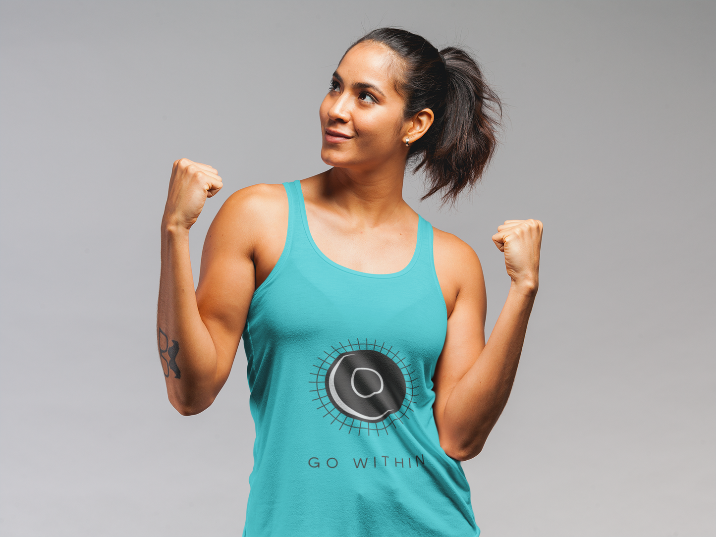 Go Within Women's Racerback Tank, Yoga Top, Workout Shirt, Motivational Apparel, Summer Activewear, Gift for Her