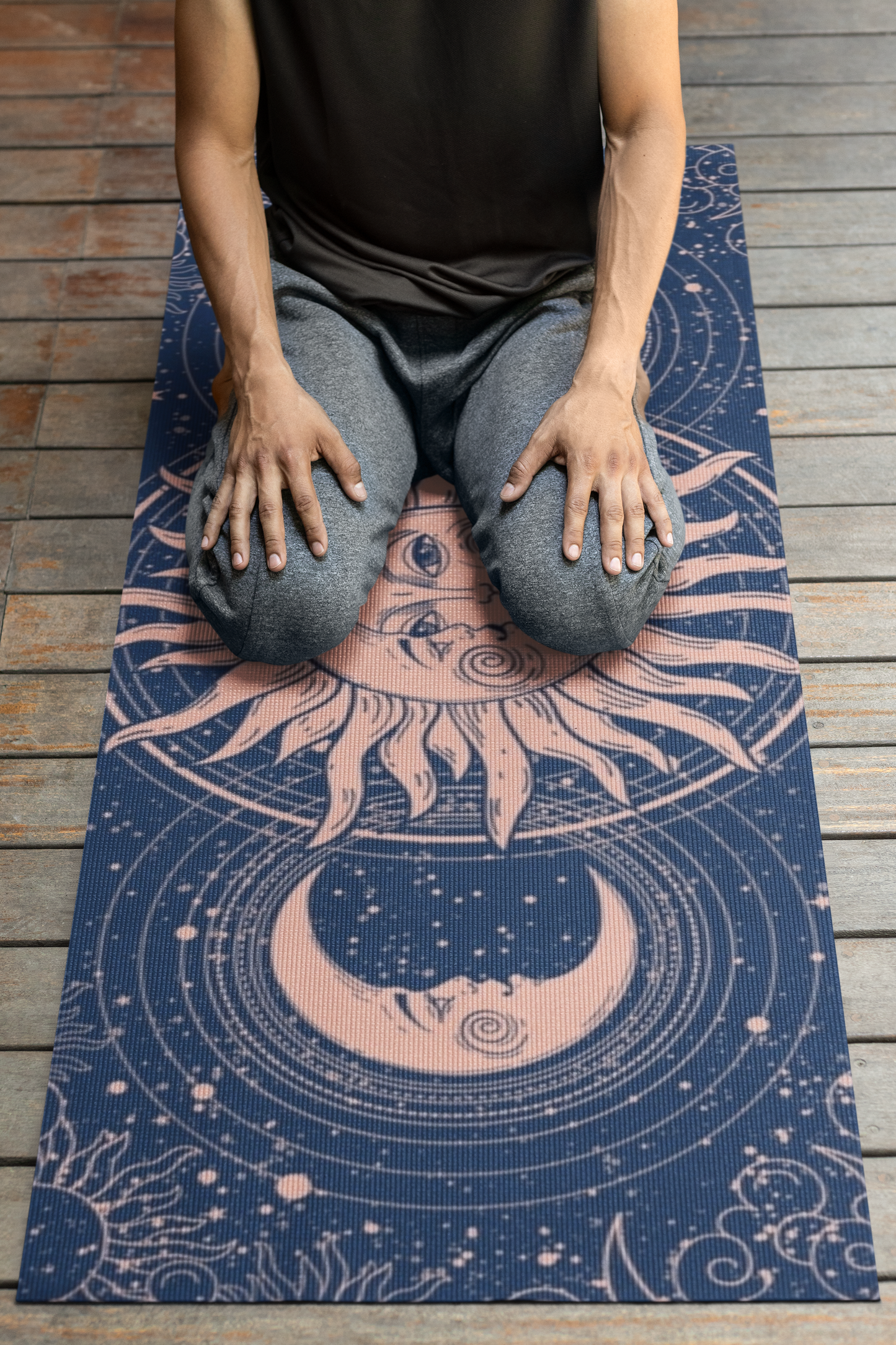 Celestial Yoga Mat - Sun and Moon Design, Non-Slip Rubber, Eco-Friendly Home Exercise, Perfect for Yoga Lovers, Gift for Fitness [...]