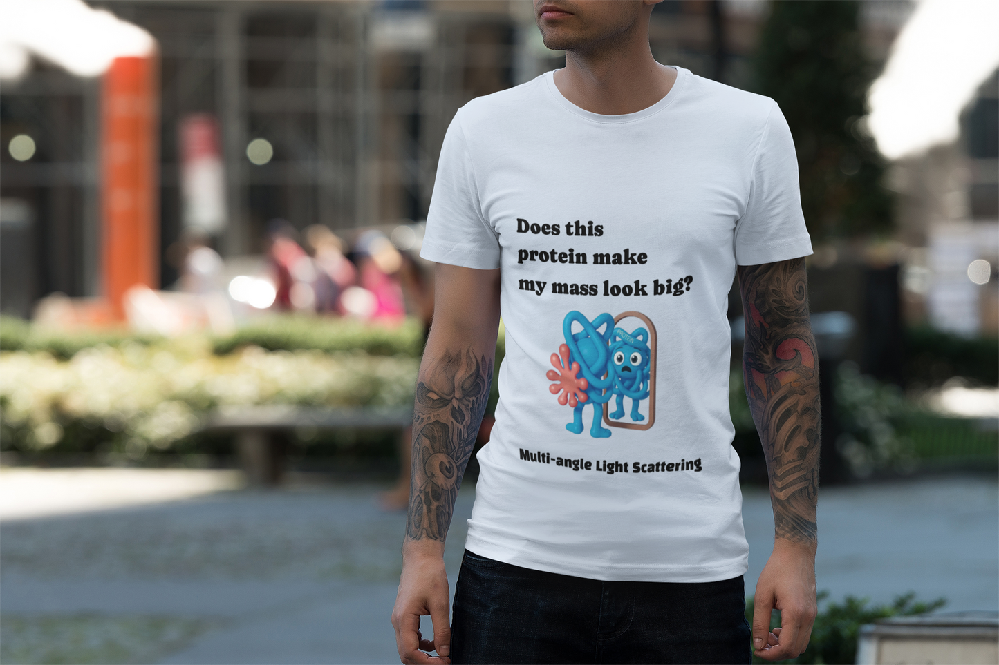 Multi-Angle Light Scattering of Protein Humor T-Shirt — “Does this protein make my mass look big?”