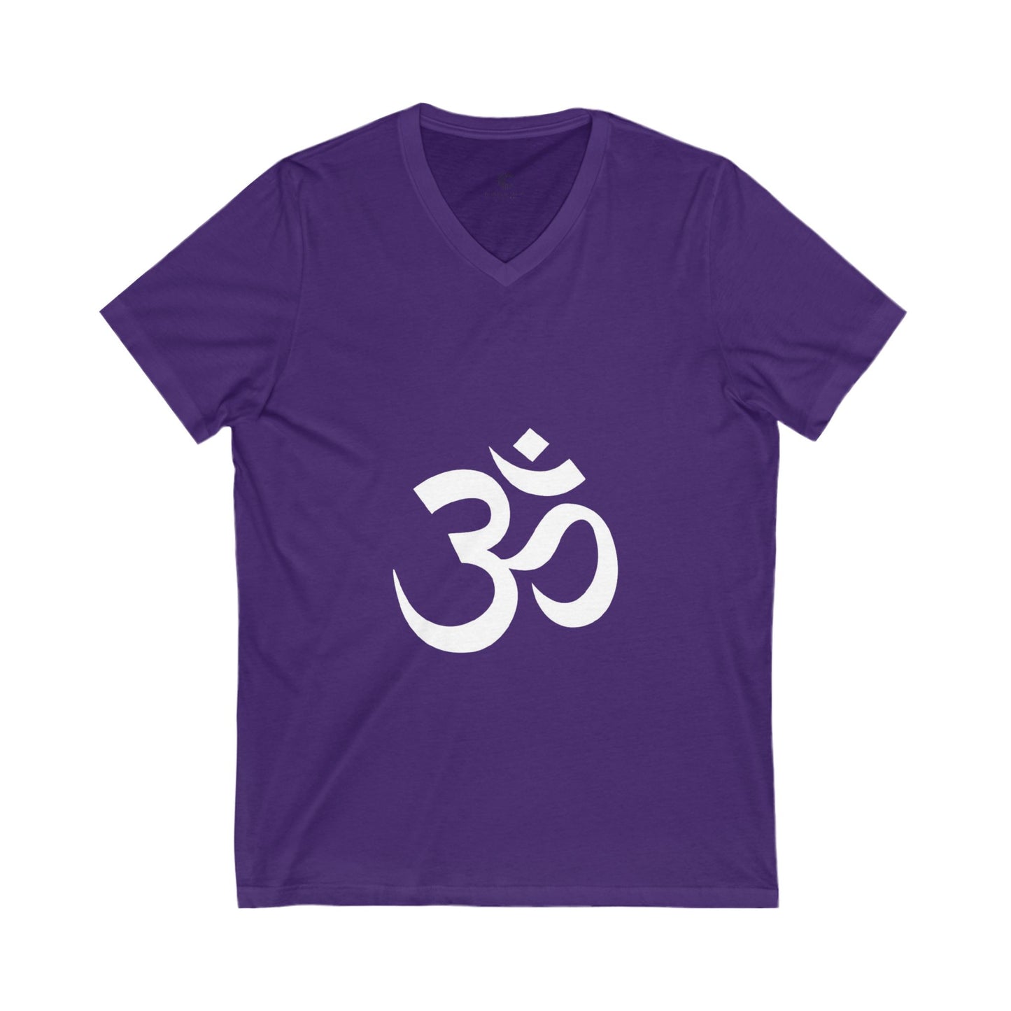 Om Symbol Unisex V-Neck Tee | Spiritual Shirt for Yoga, Meditation, Namaste, Mindfulness, and Gift for Him or Her